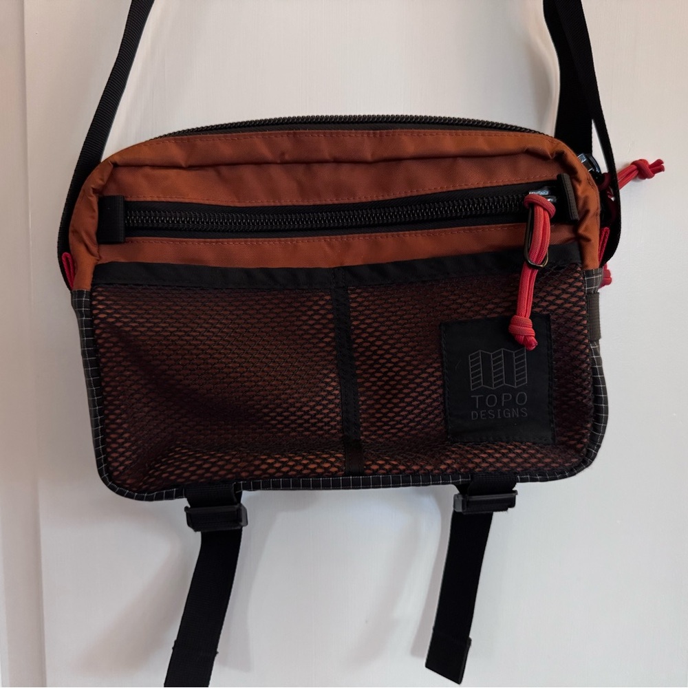 Topo Designs Brown and Black Belt Bag Functional and Sporty
